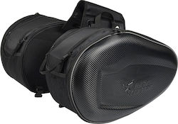 MotoCentric Saddle Bag Carbon Σετ Σαμάρια Μοτοσυκλέτας 58lt σε Μαύρο Χρώμα