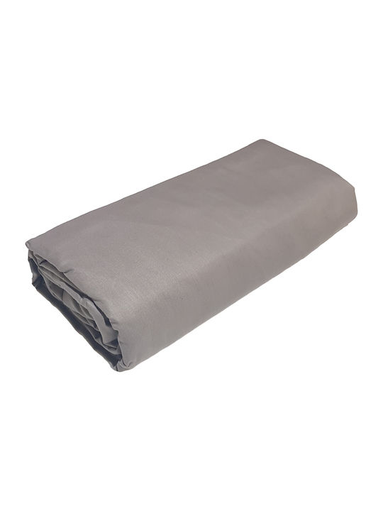 Le Blanc Sheet Double with Elastic 150x200+20cm. Cotton Line Grey