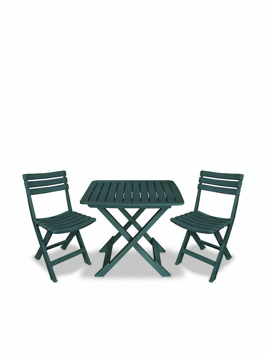 Set Dining for Small Outdoor Spaces Green Bistro 3pcs