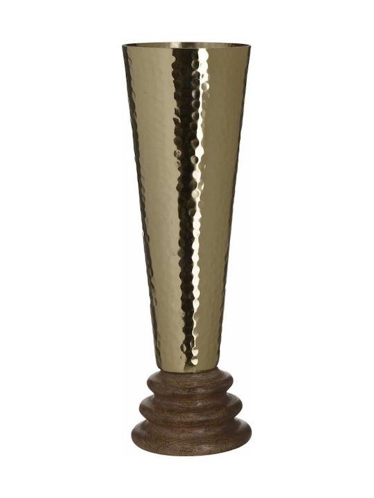 Inart Decorative Vase Gold 13x13x41cm