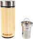 Boobam Tumbler Glass Thermos Stainless Steel BPA Free 280ml Beige