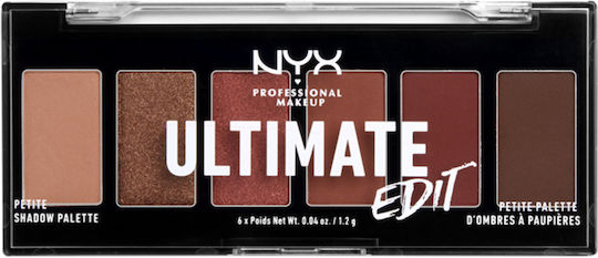 NYX Professional Makeup Ultimate Edit Petite Παλέτα με Σκιές Ματιών σε Στερεή Μορφή 01 Warm Neutrals 7.2gr