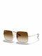 Ray Ban Square Γυναικεία Γυαλιά Ηλίου με Χρυσό Μεταλλικό Σκελετό και Καφέ Ντεγκραντέ Φακό RB1971 9147/51