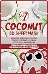 W7 Cosmetics Coconut 3D Sheet Gesichtsmaske für das Gesicht für Feuchtigkeitsspendend 18gr