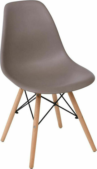 Art Wood Καρέκλες Κουζίνας από Πολυπροπυλένιο Sand Beige 4τμχ 47x54x82εκ.