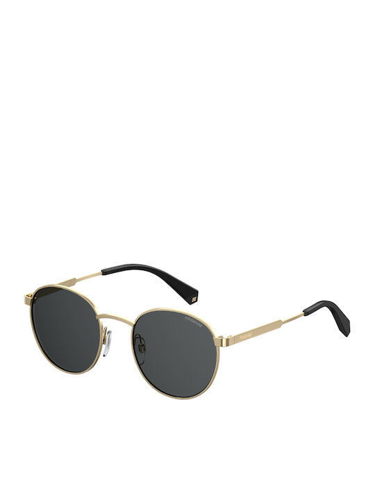 Polaroid Unisex Sonnenbrille mit Gold Metall Ge...