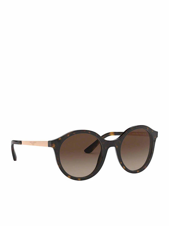 Dolce & Gabbana Women's Sunglasses with Brown Tartaruga Frame and Brown Lens DG4358 502/13