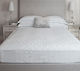 Le Blanc Super-Double Quilted Mattress Cover Fitted Cotton White 160x200cm