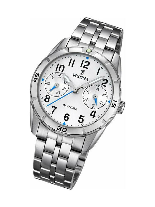 Festina Watch Battery with Silver Metal Bracelet F16908/1