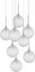 Luma Frost Chrome Pendant Light Single-Light White