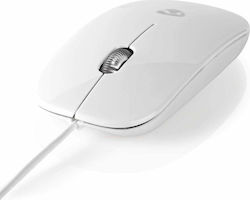 Nedis Wired Mouse Ενσύρματο Ποντίκι Λευκό