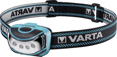 Varta Headlamp LED Waterproof IPX4 with Maximum Brightness 40lm