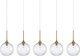 Luma Frost Gold Pendant Light Single-Light Rail Frost Gold