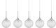 Luma Frost Chrome Pendant Light Single-Light Rail White