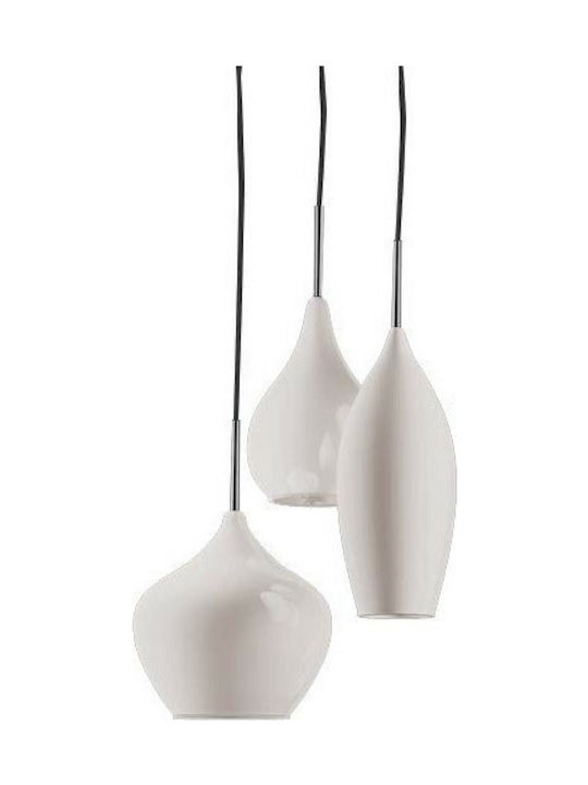 Luma White Pendant Light Three-Light White