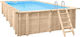 Interline Piscină 25400lt Din Lemn 790x400x138cm Bej