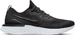 Nike Epic React Flyknit 2 Ανδρικά Αθλητικά Παπούτσια Running Μαύρα