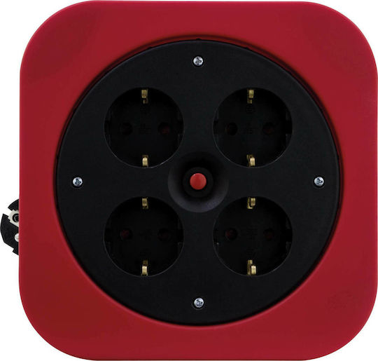 REV Cable Box S S-Box Red 4 Plätze mit Kabel 10m Rot