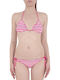 Murogela Dell Set Bikini Τριγωνάκι & Brazil Ριγέ Ροζ