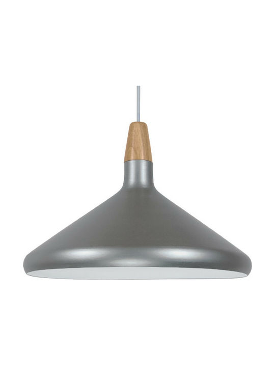 GloboStar Felicita Pendant Light Silver Bell with Socket E27 40x30cm