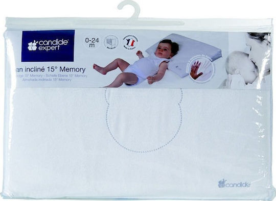 Candide Expert 15° Incline Memory For Crib Baby Reflux Wedge Small White 60x120cm