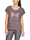 Under Armour Graphic Sportstyle Fashion Women's Athletic Crop T-shirt Gray