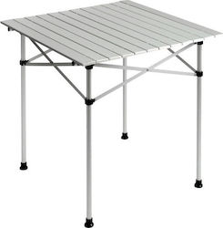 Relags Travelchair 'Roll Table' Small Aluminum Foldable Table for Camping 70x70x70cm Gray