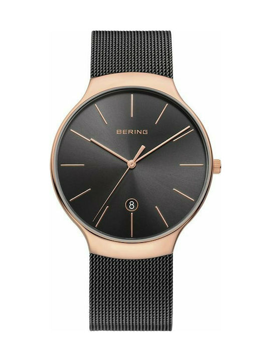Bering Time Classic Watch Battery with Black Metal Bracelet
