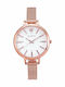 Season Time Avenue Series Γυναικείο Ρολόι 36mm Μπαταρίας με Ροζ Χρυσό Μεταλλικό Μπρασελέ