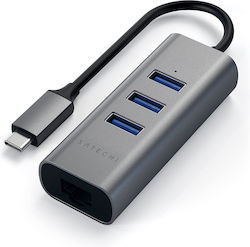 Satechi USB Hub 3 Ports (USB-C) + LAN ST-TC2N1USB31AM Satechi USB Hub 3 Ports (USB-C) + LAN ST-TC2N1USB31AM