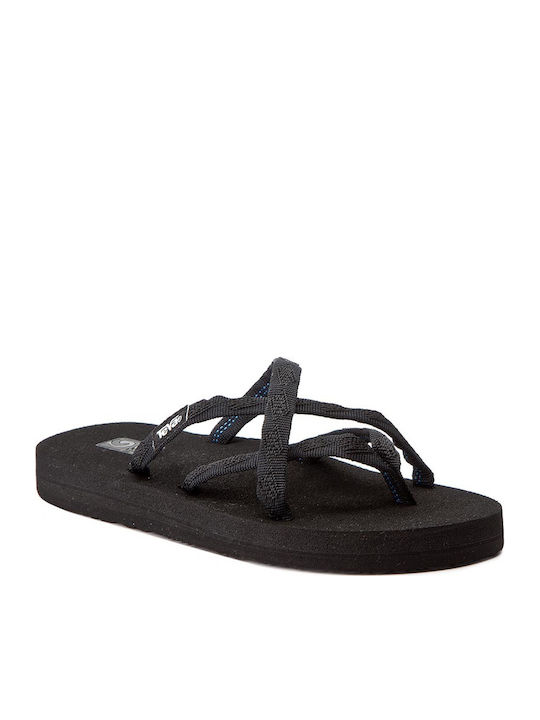 Teva W Olowahu Damen Flache Sandalen in Schwarz Farbe