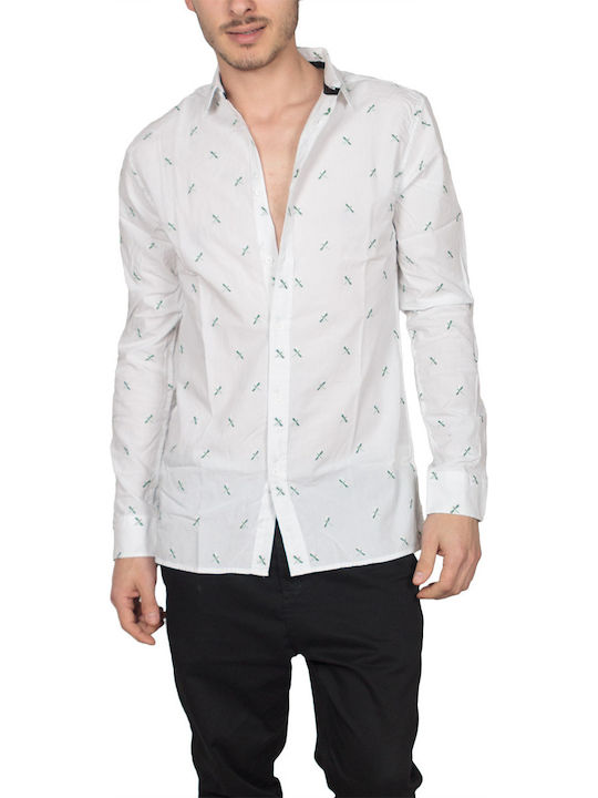 Anerkjendt Louis Men's Shirt with Long Sleeves White