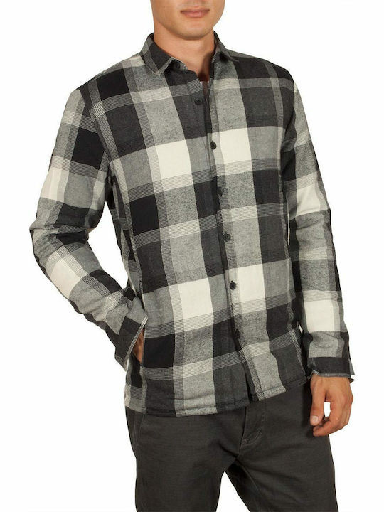 Anerkjendt Chaplin Men's Shirt Long-sleeved Flannel Checked Multicolour