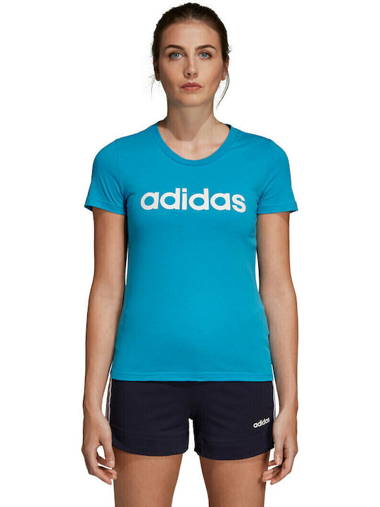 adidas Essentials Linear T-Shirt Μπλε
