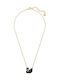 Swarovski Iconic Swan Necklace Gold Plated Black