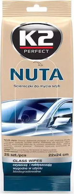 K2 Nuta Wipes Car Window Cleaning Wipes 25pcs