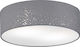 Fischer Honsel Thor Modern Fabric Ceiling Light with Socket E14 40pcs Gray