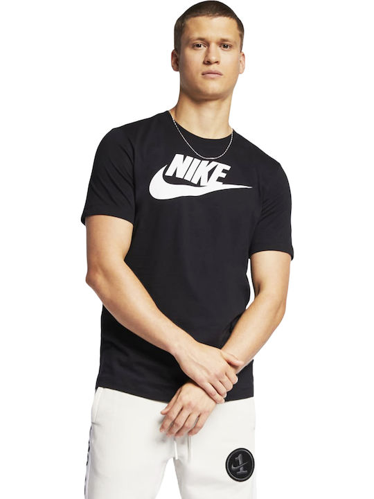Nike Sportswear Icon Futura Ανδρικό Αθλητικό T-shirt Κοντομάνικο Μαύρο