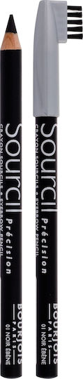 Bourjois Paris Eyebrow Precision Pencil 01 Black Waterproof Eyebrow Pencil in Black Shade 1.13g