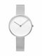 Obaku Hassel Natur Damen Uhr mit Silber Metallarmband