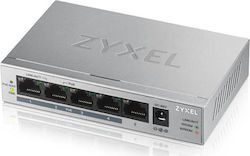 Zyxel GS1005HP Unverwaltet L2 PoE+ Switch mit 5 Ports Gigabit (1Gbps) Ethernet