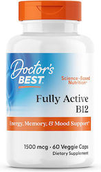 Doctor's Best Fully Active B12 1500mcg Βιταμίνη 1500mcg 60 φυτικές κάψουλες