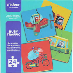 Puzzle pentru Copii Busy Traffic 24buc MiDeer