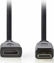 Nedis HDMI 1.4 Cable mini HDMI male - HDMI male 0.2m Μαύρο
