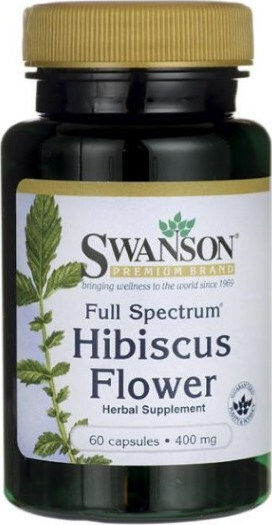 Swanson Hibiscus Flower 400mg 60 caps