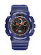 Weide Uhr Chronograph Batterie mit Blau Kautschukarmband WD10985