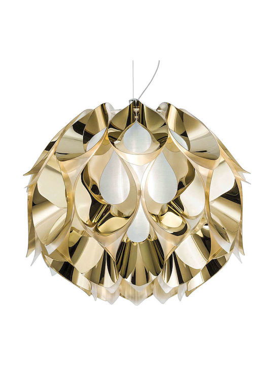 Slamp Flora M Suspension Hängelampe LED Federung für Fassung E27 Gold FLOSM00GLD01T00000EU