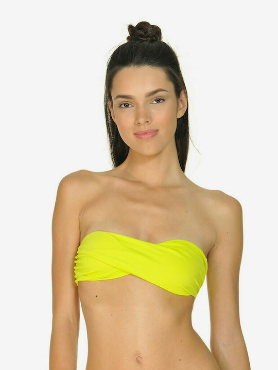 BodyTalk 171-903844 Strapless Bikini Top με Ενίσχυση Κίτρινο