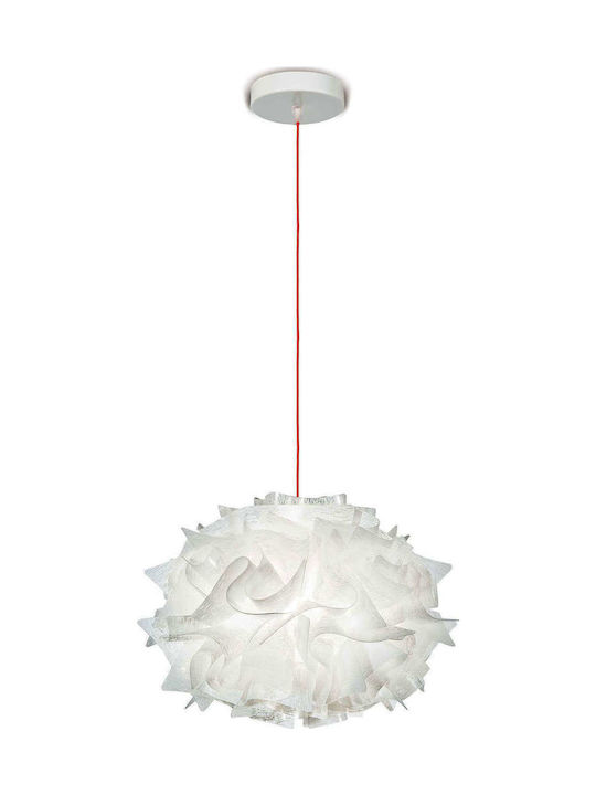 Slamp Veli Mini Single Suspension Pendant Light Suspension for Socket E27 White VELSXS0CTR01RMS000EU