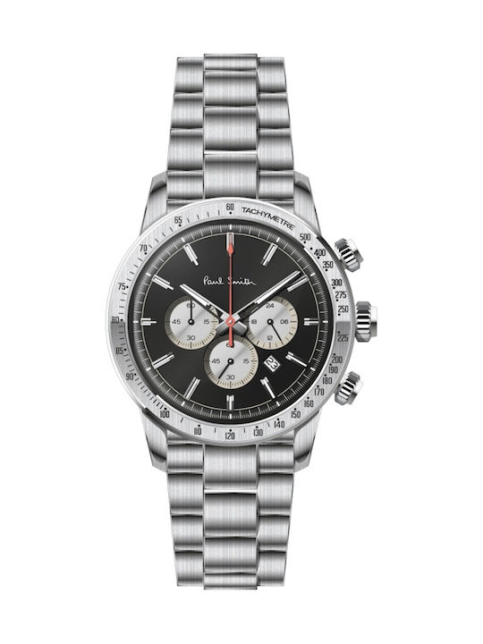 Paul Smith Watch Chronograph Battery with Silver Metal Bracelet PS0110007